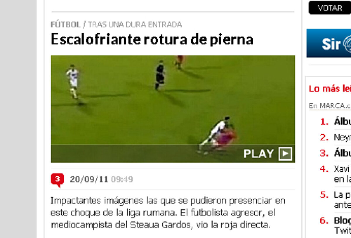 Gafă de proporţii a jurnaliştilor de la Marca!