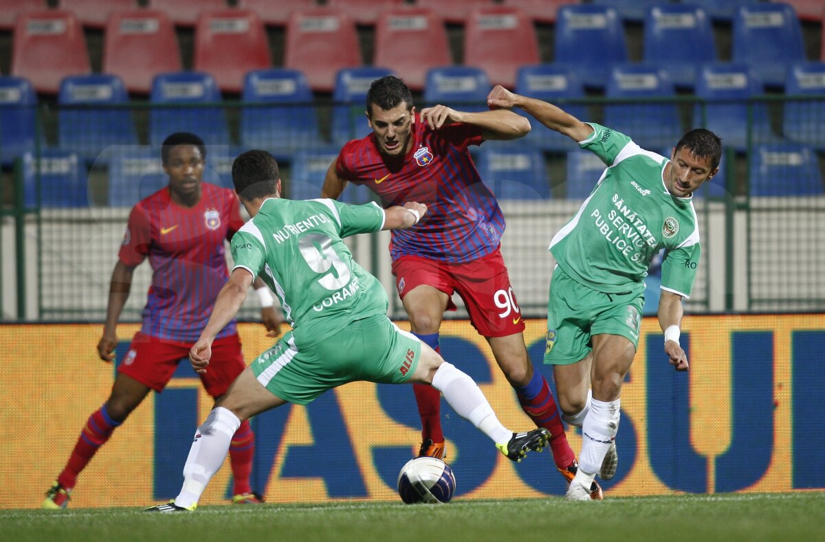 FOTO Steaua merge în optimile Cupei, după 4-0 cu Sănătatea Cluj