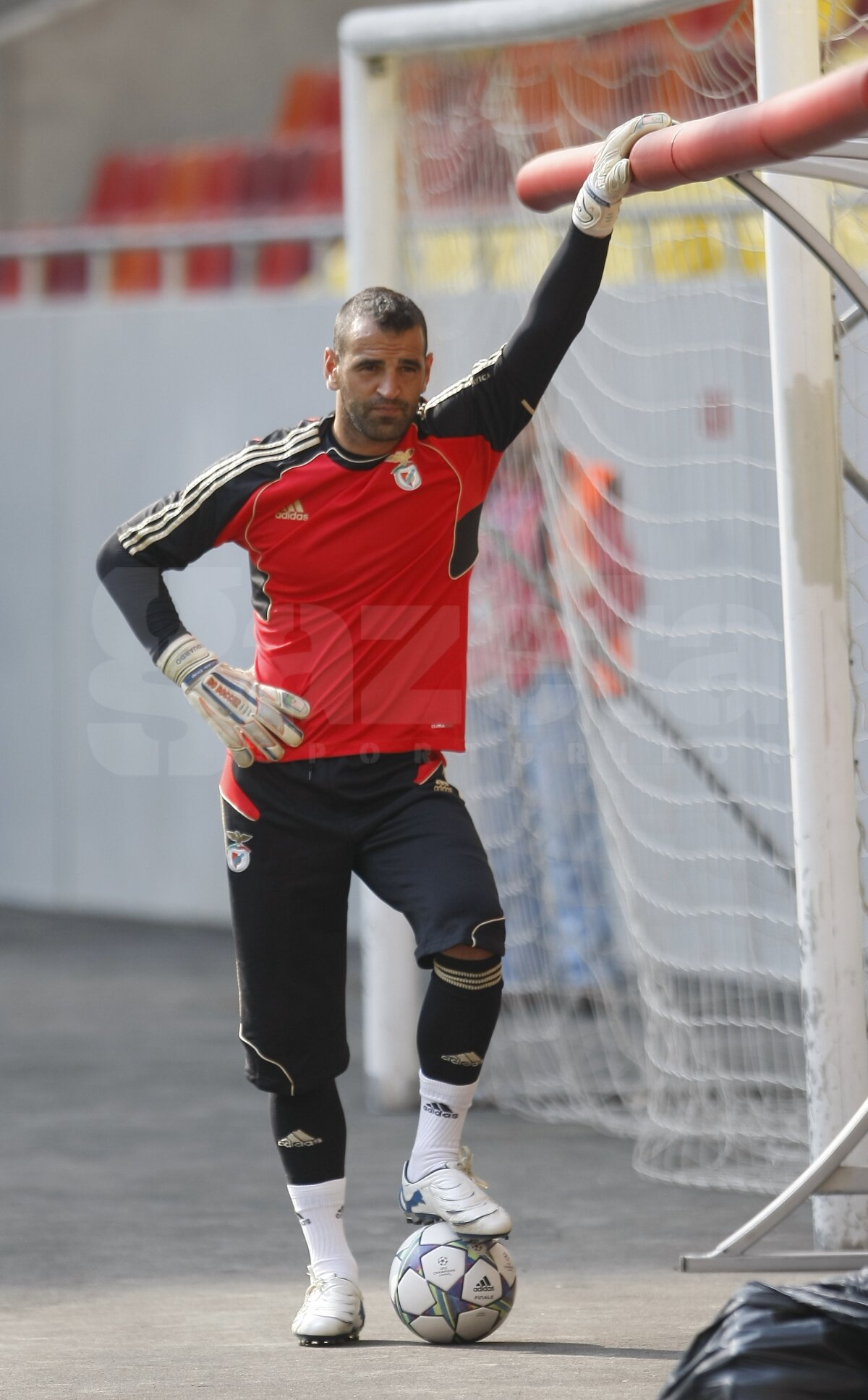 FOTO Benfica s-a antrenat pe terenul de coşmar de la România - Franţa. Rezistă!