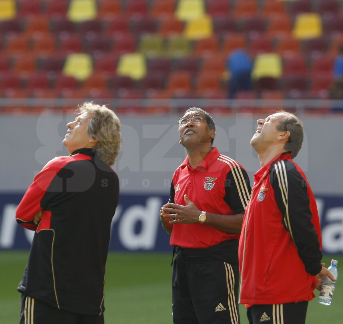 FOTO Benfica s-a antrenat pe terenul de coşmar de la România - Franţa. Rezistă!