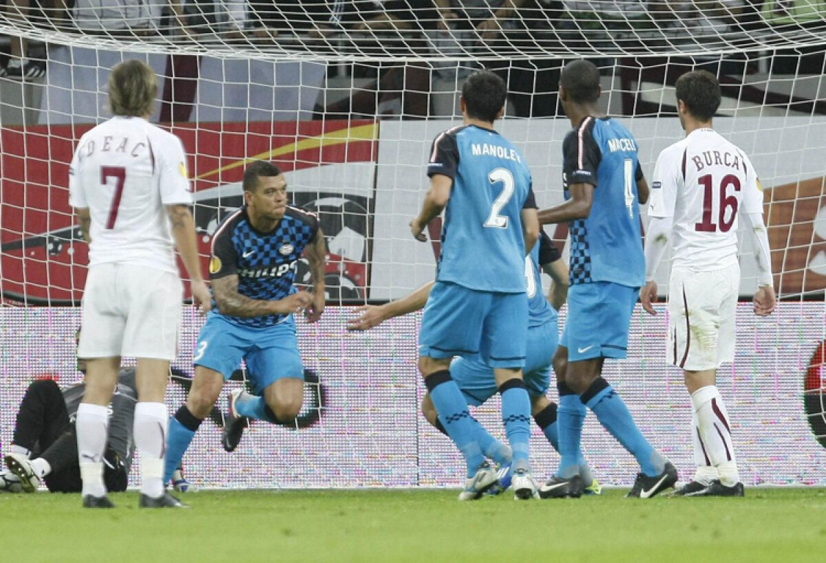 Rapid - PSV Eindhoven 1-3 » Rapid coboară pe locul 3 în grupa C