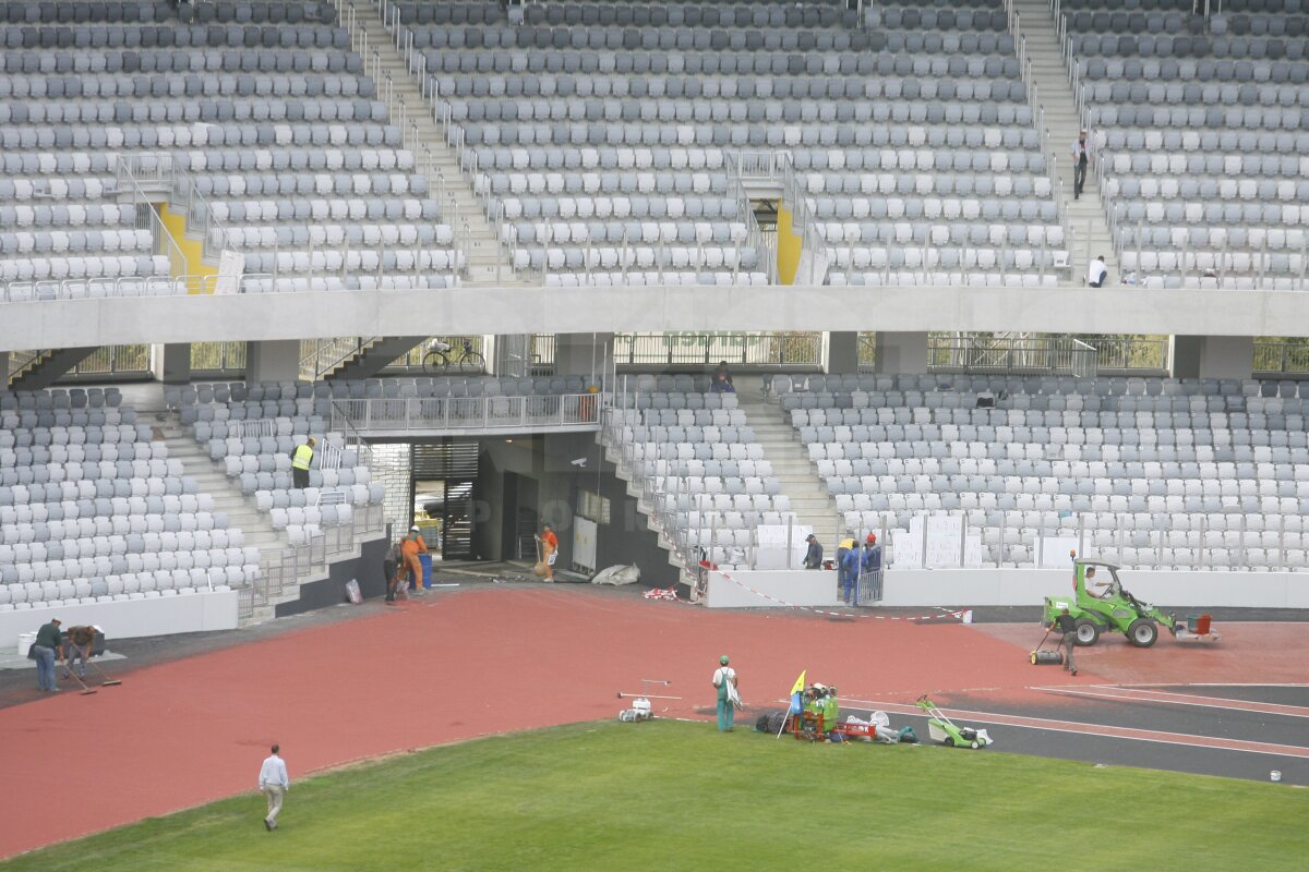 FOTO Cluj Arena îşi aşteaptă oaspeţii. Vezi cum decurg ultimele pregătiri!