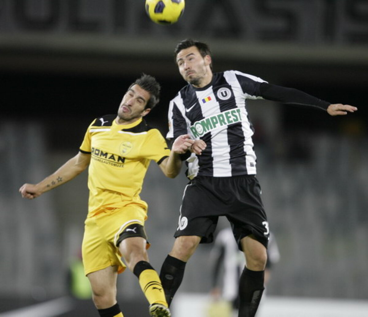 U Cluj a învins Braşovul cu 1-0 şi a urcat pe podium, la un punct de Dinamo!