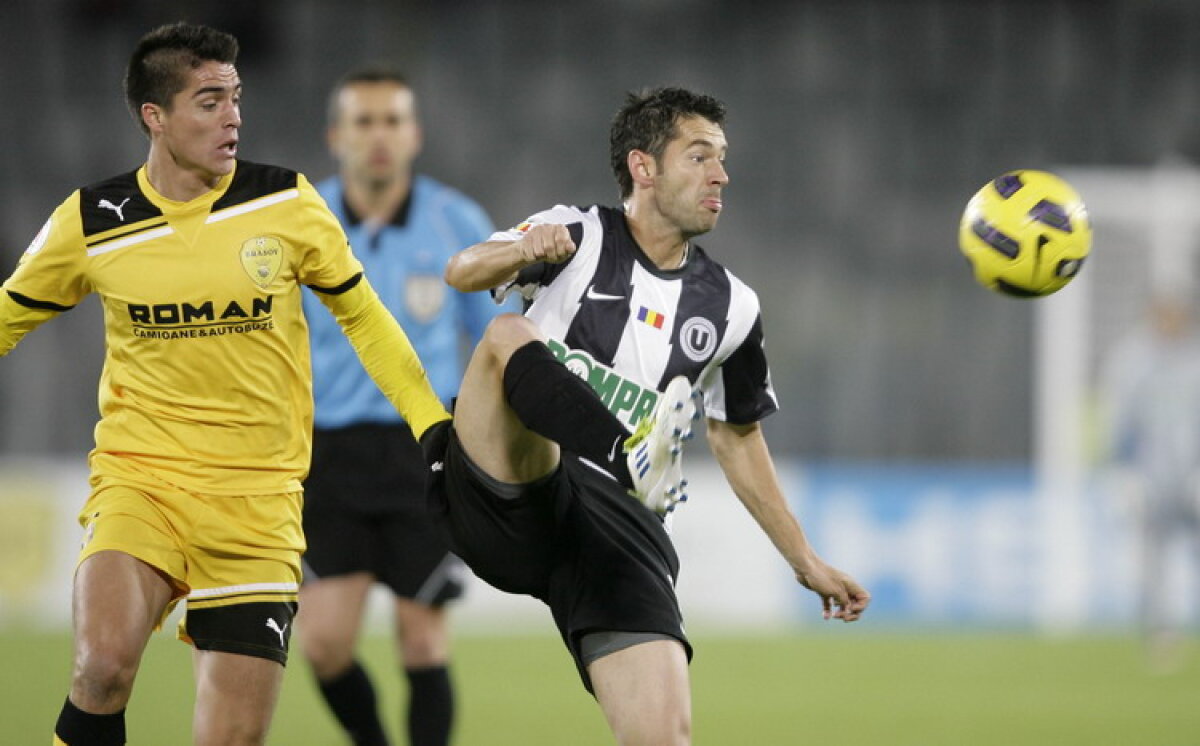 U Cluj a învins Braşovul cu 1-0 şi a urcat pe podium, la un punct de Dinamo!