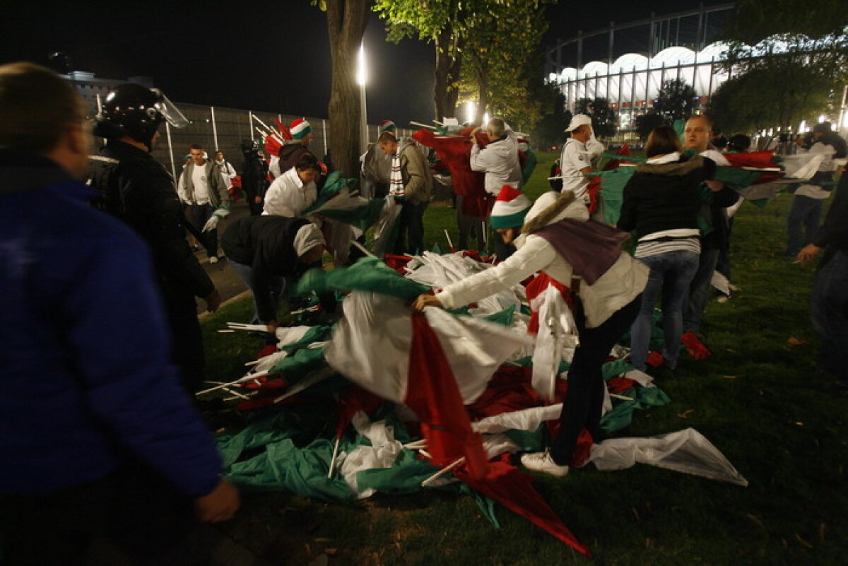 FOTO Ultraşii polonezi s-au bătut cu badigarzii pe National Arena. Un cameraman a lovit un angajat BGS