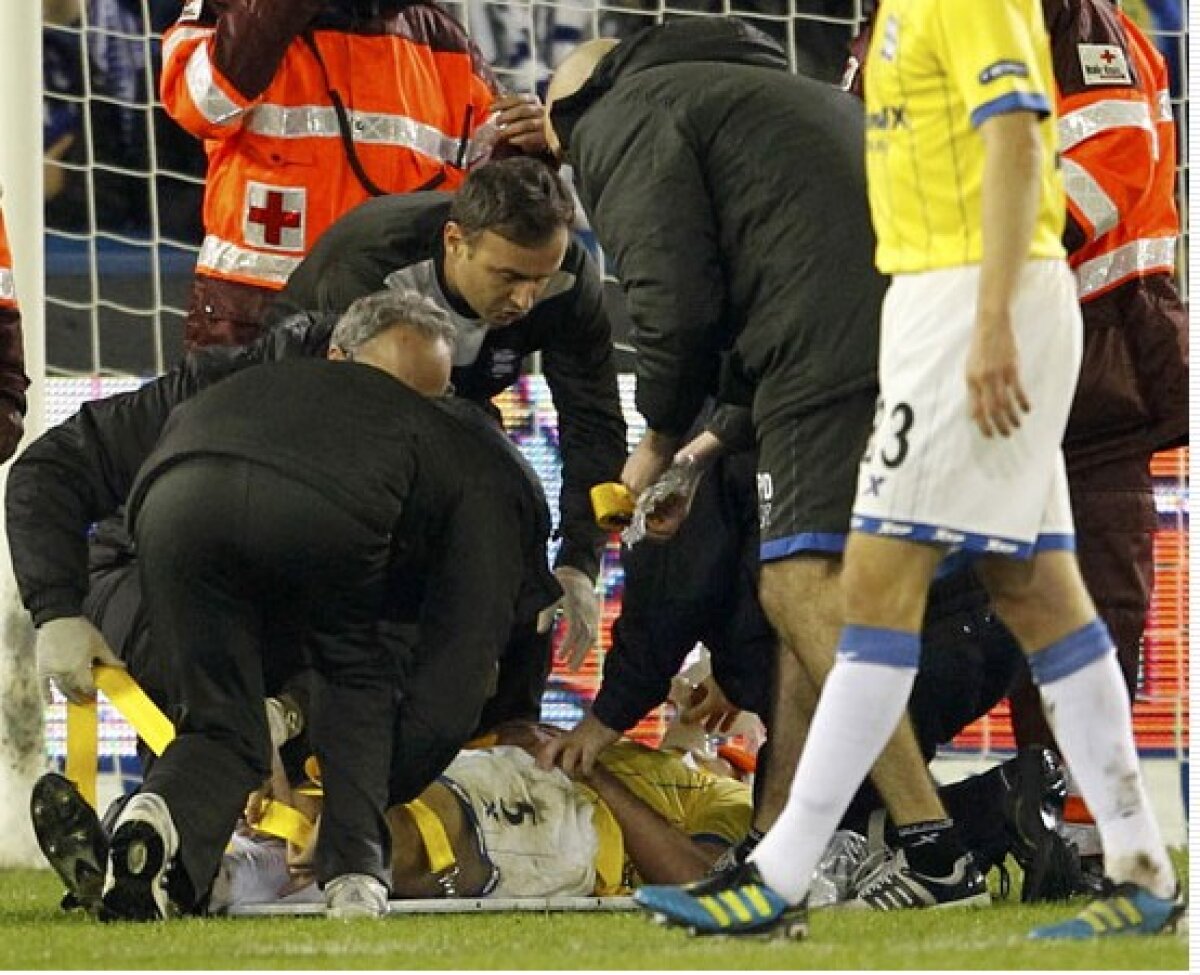 VIDEO ŞI FOTO La un pas de tragedie: Accidentarea lui Ibanez i-a făcut pe jucători să plîngă