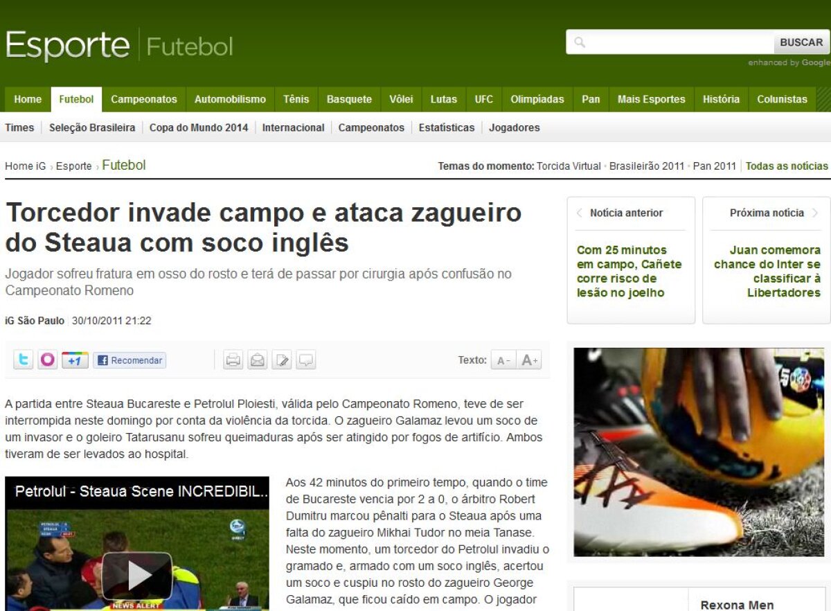 Incidentul de la Ploieşti a făcut valuri şi în presa de afară: "Arbitrul nu s-a deranjat să întrerupă meciul"