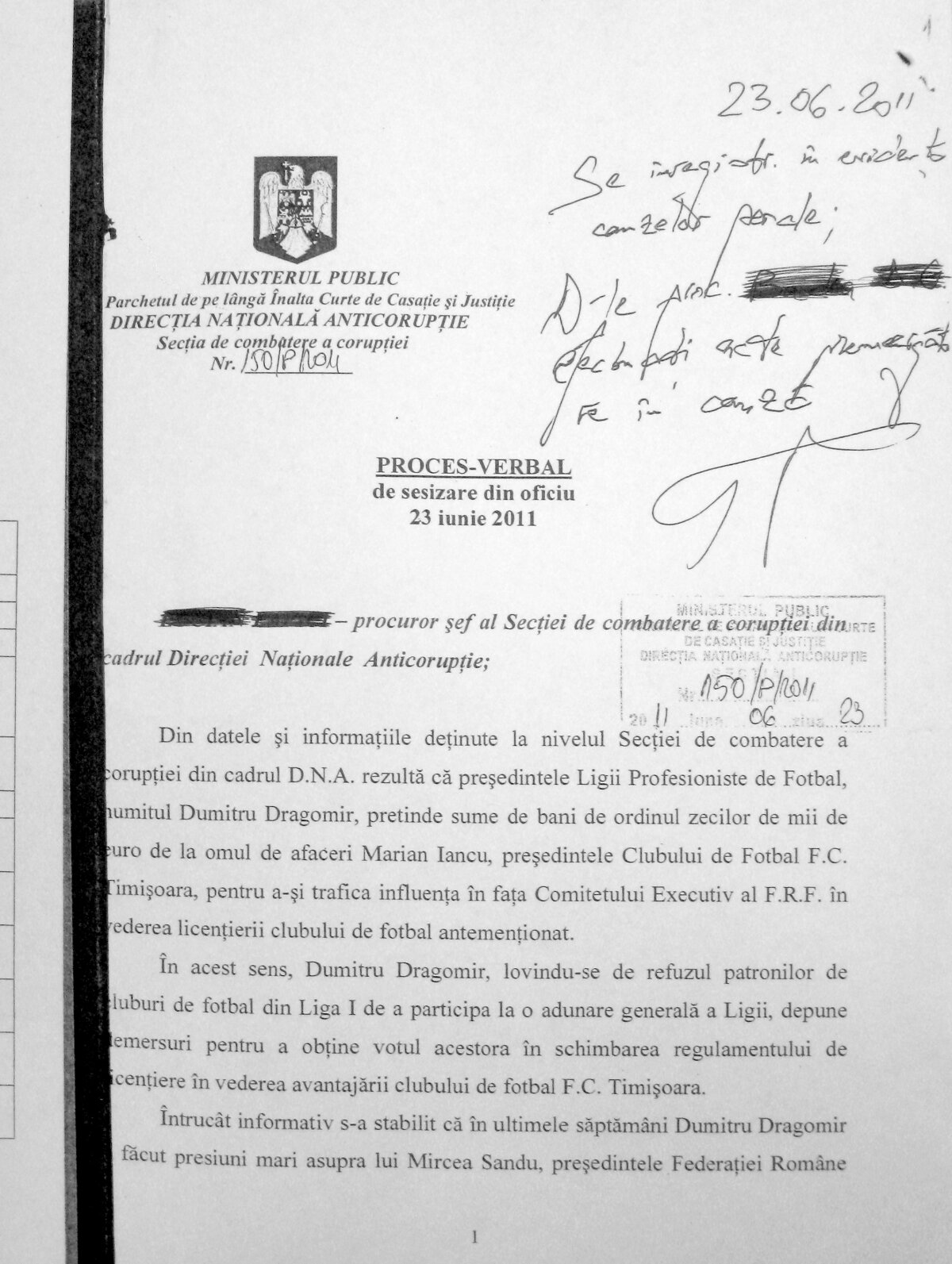 EXCLUSIV ”Mită pentru licenţiere” » Gazeta îţi prezintă dovada că DNA le face dosar lui Iancu şi lui Dragomir