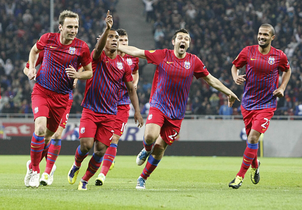 Steaua a cîştigat în 10 oameni în faţa lui Maccabi, 4-2