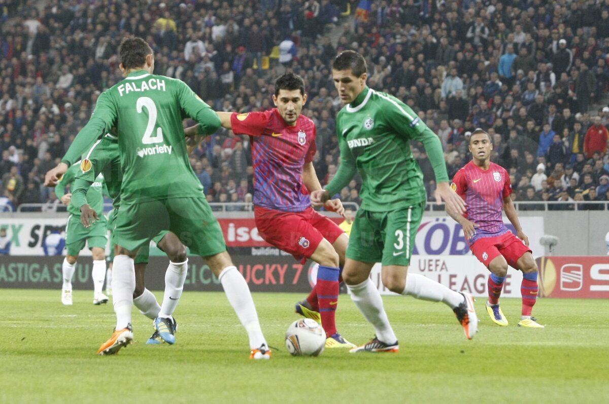 Steaua a cîştigat în 10 oameni în faţa lui Maccabi, 4-2