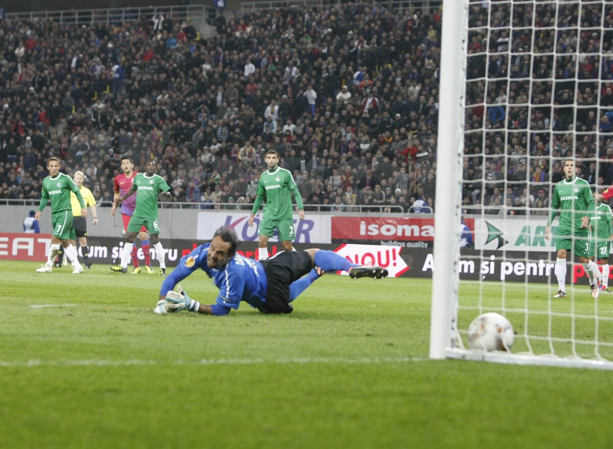 Steaua a cîştigat în 10 oameni în faţa lui Maccabi, 4-2