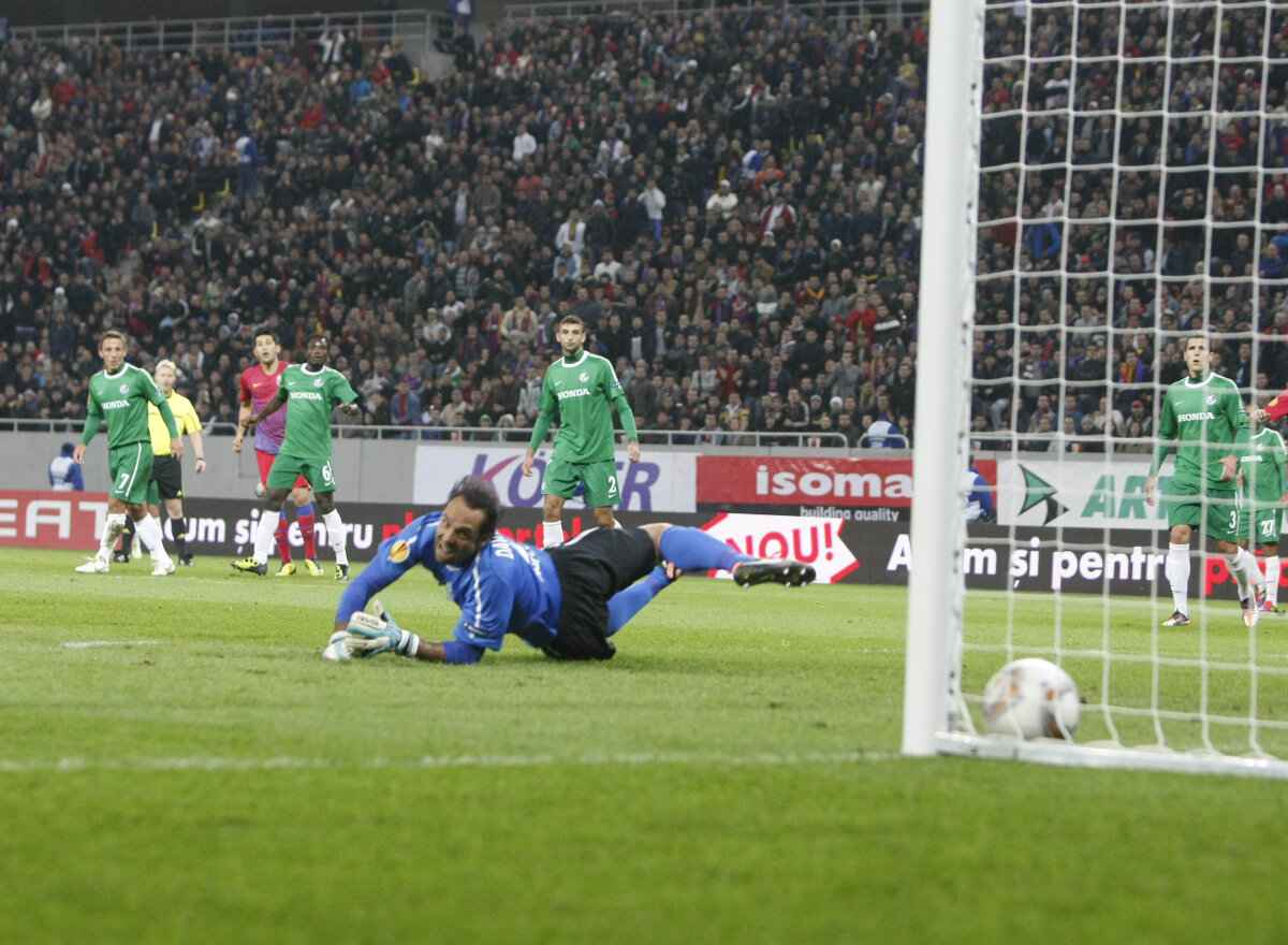 Steaua a cîştigat în 10 oameni în faţa lui Maccabi, 4-2