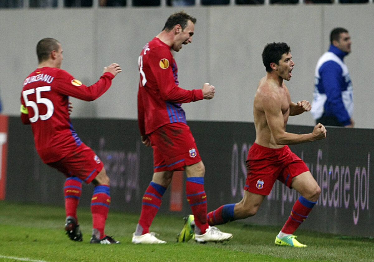 Steaua a cîştigat în 10 oameni în faţa lui Maccabi, 4-2
