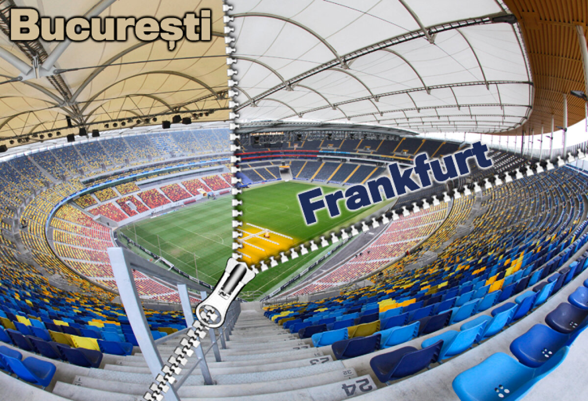 Comparaţia dintre stadionul din Frankfurt şi cel din Bucureşti » Made in Romania, preţ de Germania