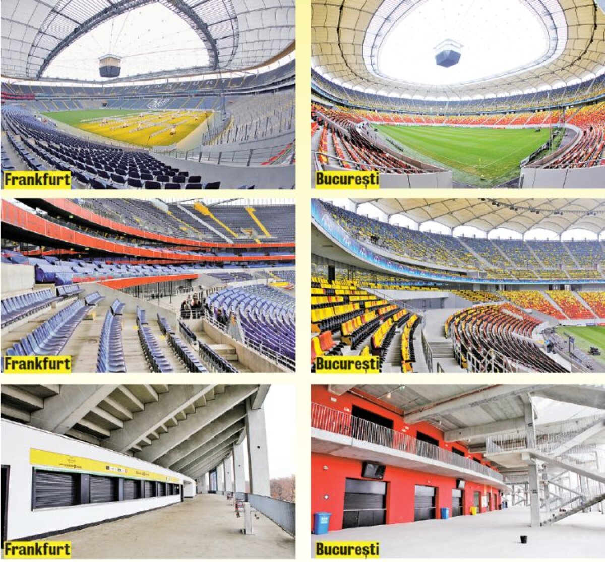 Comparaţia dintre stadionul din Frankfurt şi cel din Bucureşti » Made in Romania, preţ de Germania