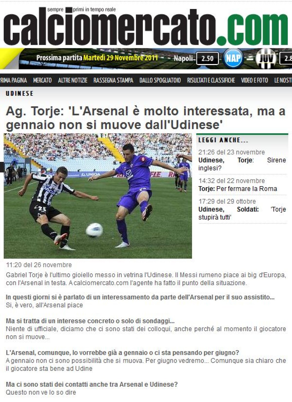 Torje la Arsenal pentru 23 de milioane de euro? Agentul jucătorului confirmă interesul "tunarilor"!