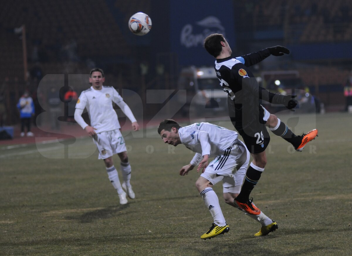 VIDEO Sculli di fotbalişti! Vaslui a făcut 0-0 cu Lazio, e pe locul 2 al grupei şi are prima şansă pentru primăvară!