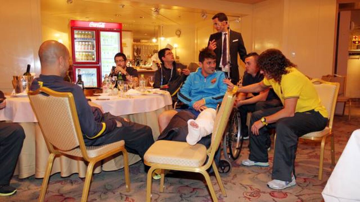 FOTO Şoc anunţat » Villa şi-a fracturat tibia în semifinala cu Al Sadd (4-0)