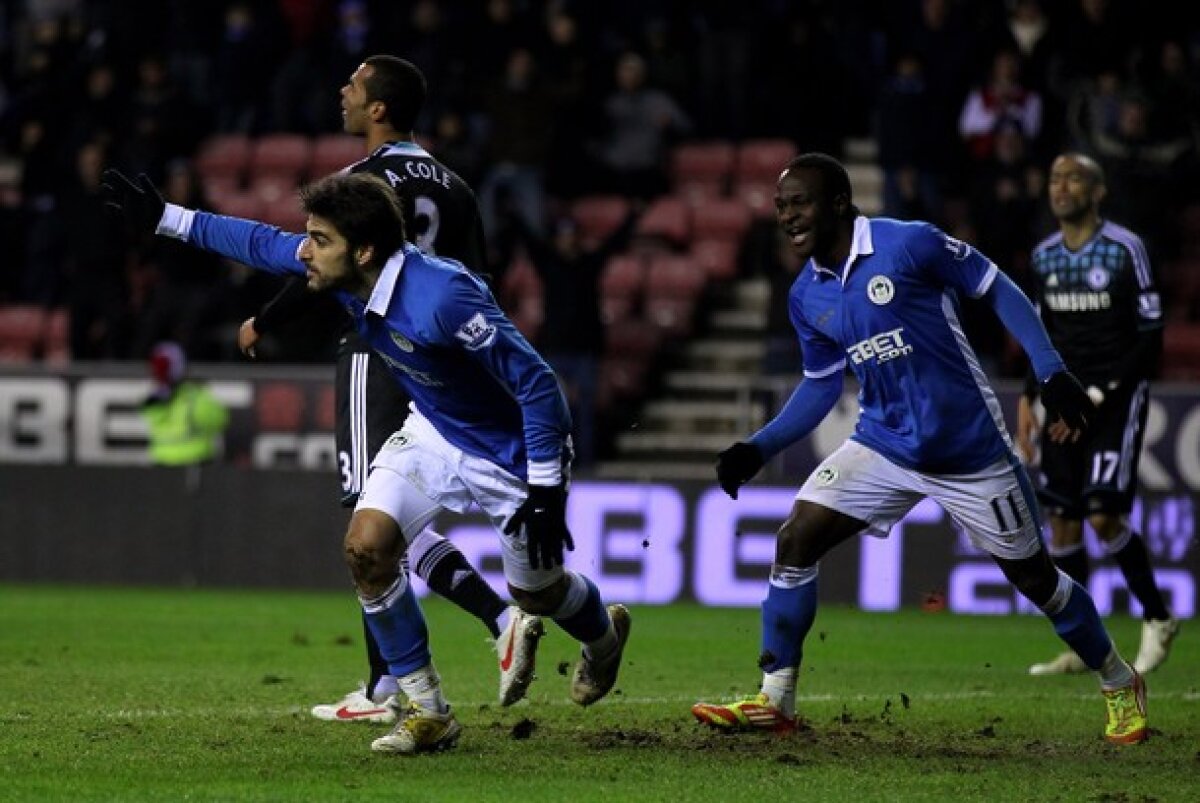 VIDEO Speriaţi de bunicuţa mascată! Chelsea s-a împiedicat la codaşa Wigan, 1-1