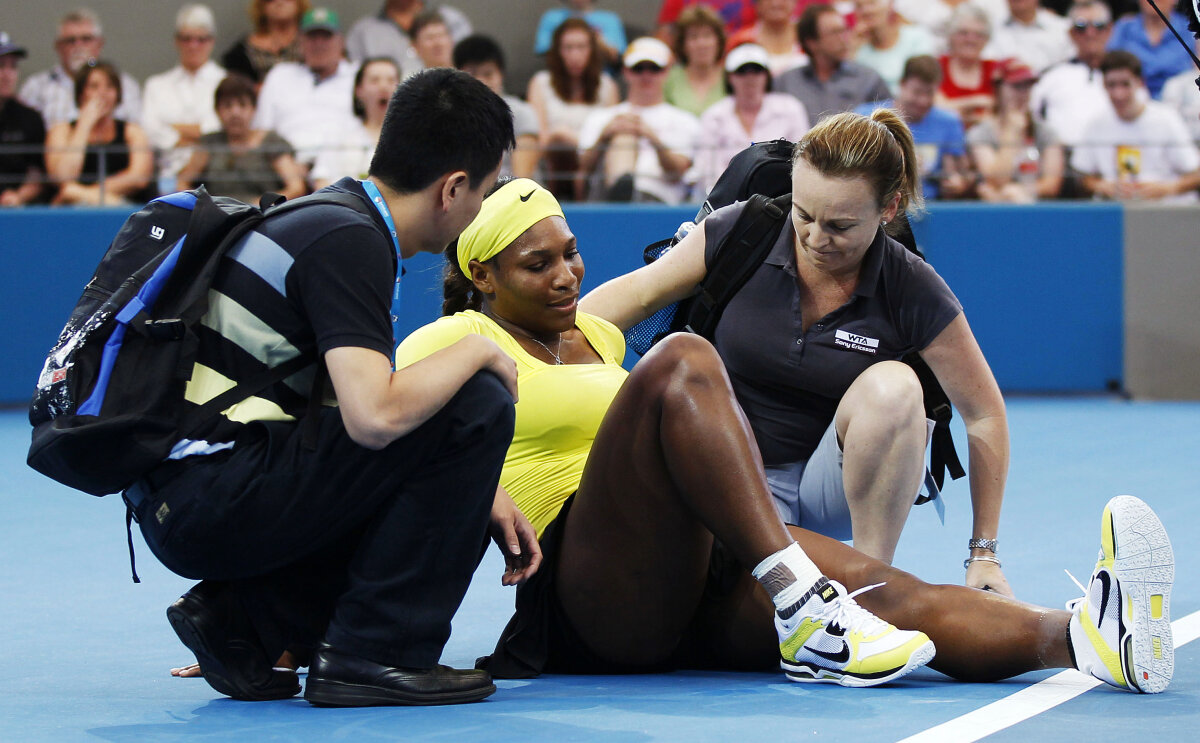 FOTO/ Calificată, dar accidentată » Participarea Serenei Williams la Australian Open pusă sub semnul întrebării