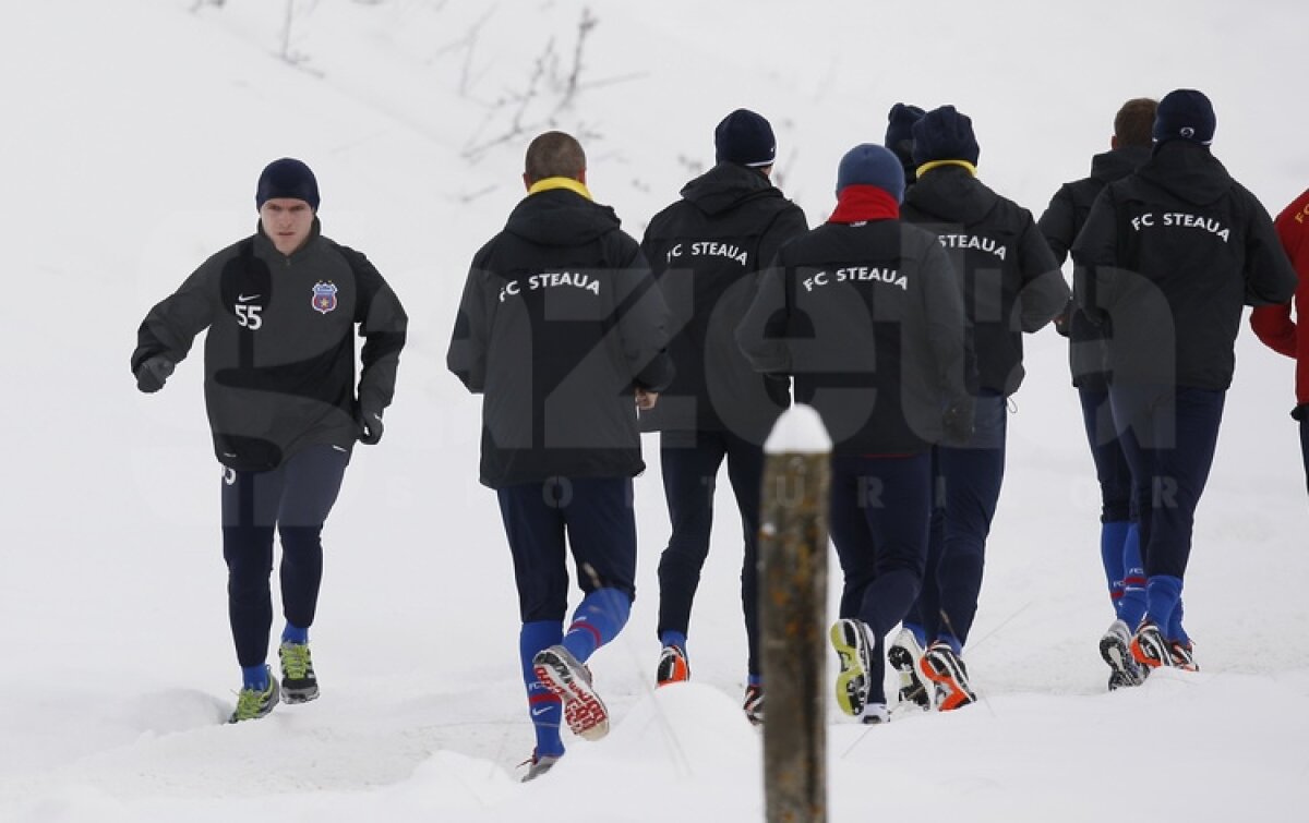 FOTO&VIDEO Steliştii înfruntă zăpada cu gîndul la Twente » "Gladiatorul" Bourceanu a fost cel mai energic ;)