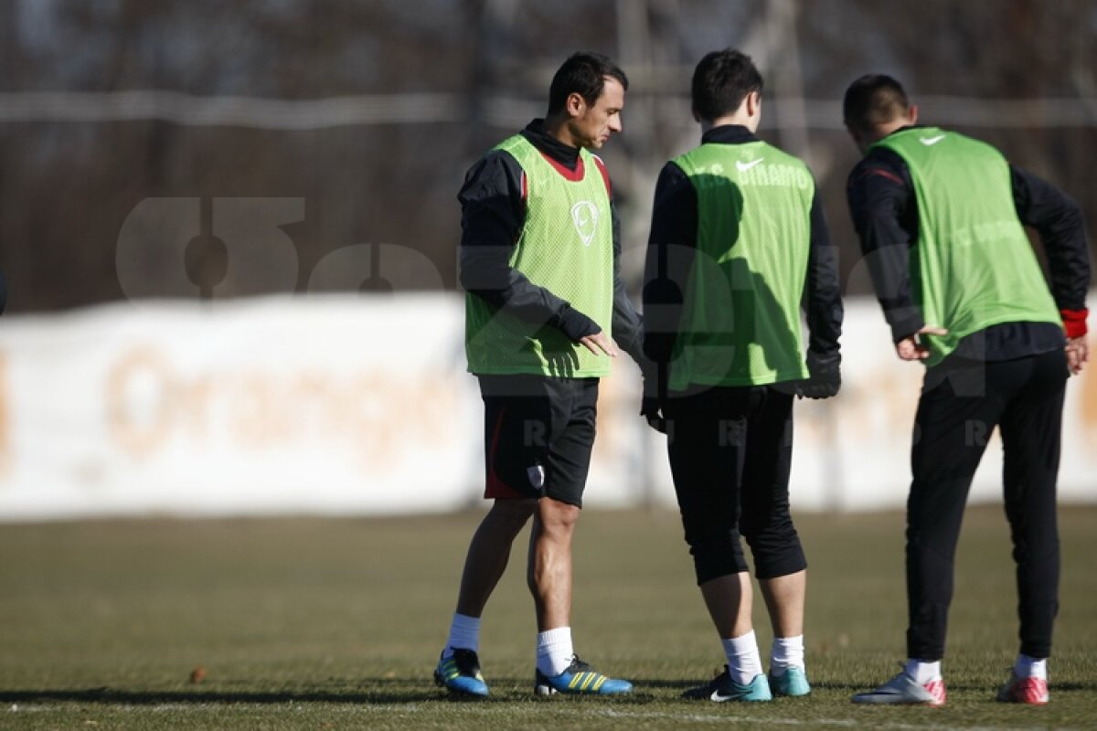 FOTO Dinamoviştii au trecut la minge » Curtean şi Strătilă au schimbat prima dată pase cu noii colegi