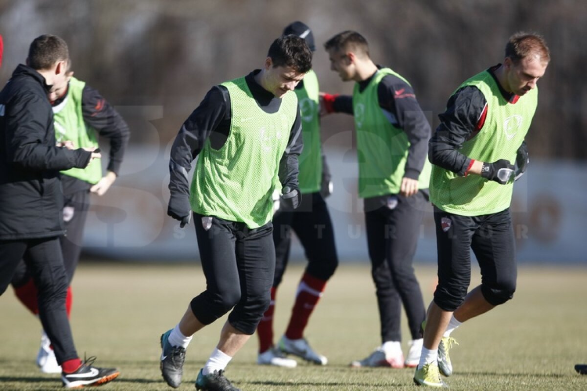 FOTO Dinamoviştii au trecut la minge » Curtean şi Strătilă au schimbat prima dată pase cu noii colegi