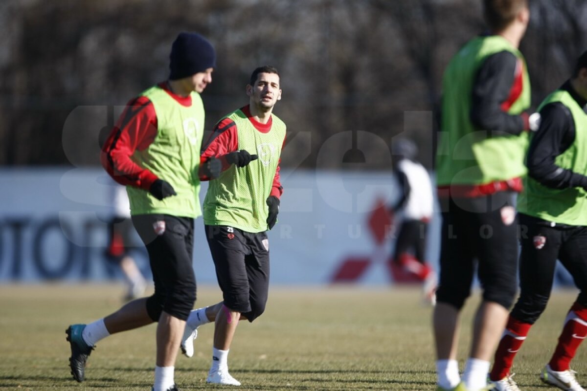 FOTO Dinamoviştii au trecut la minge » Curtean şi Strătilă au schimbat prima dată pase cu noii colegi