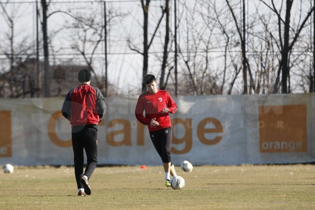 FOTO Dinamoviştii au trecut la minge » Curtean şi Strătilă au schimbat prima dată pase cu noii colegi