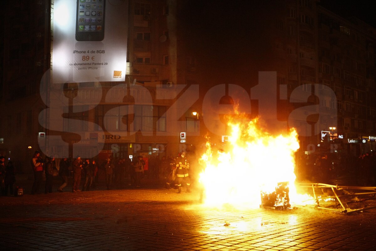 Jandarmeria: "Printre oamenii duşi la secţie aseară erau şi din galeria Petrolului"