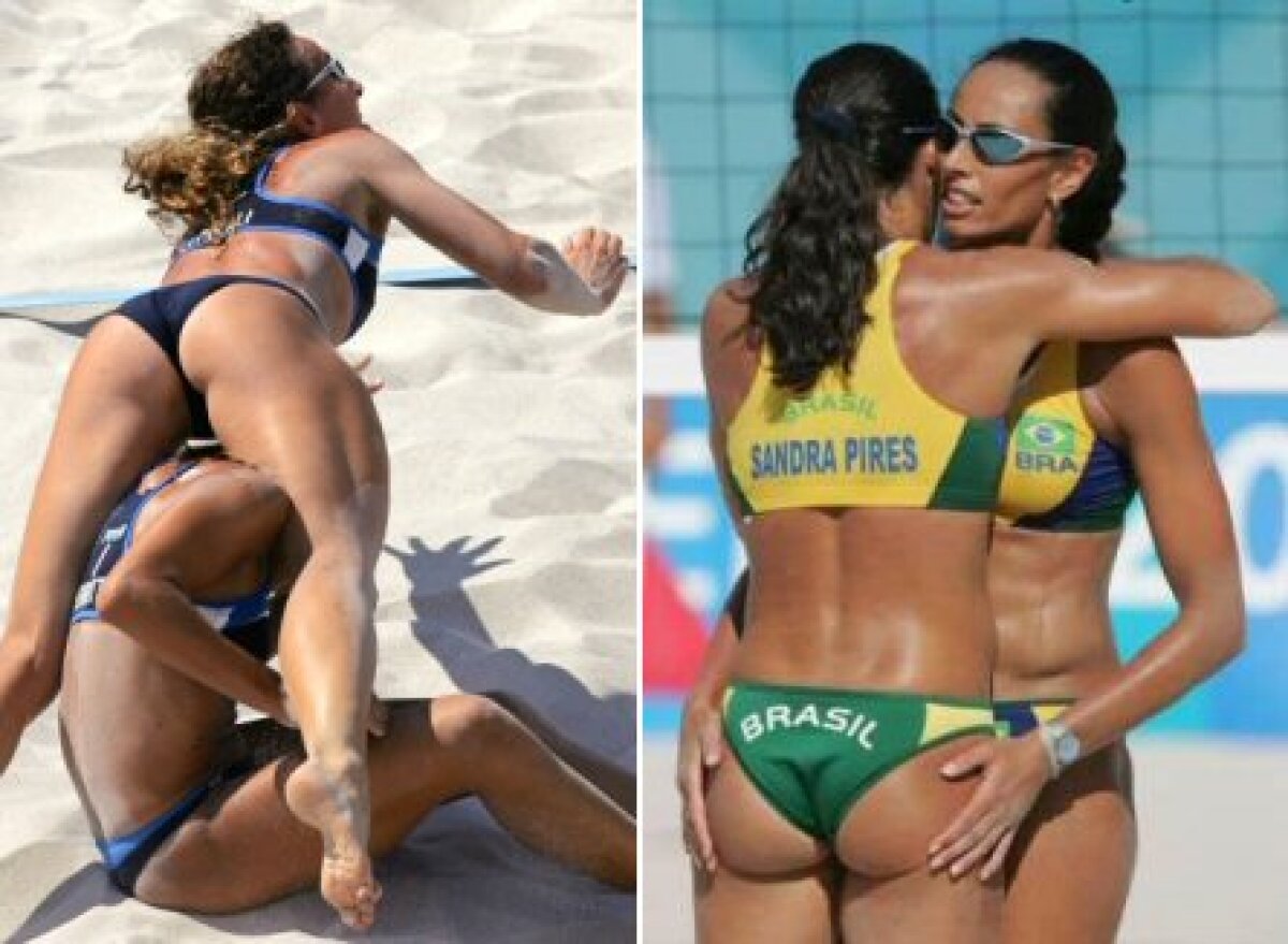 GALERIE FOTO Olimpiada în bikini! Guvernul englez atacat pentru că a cumpărat cele mai multe bilete la volei pe plajă