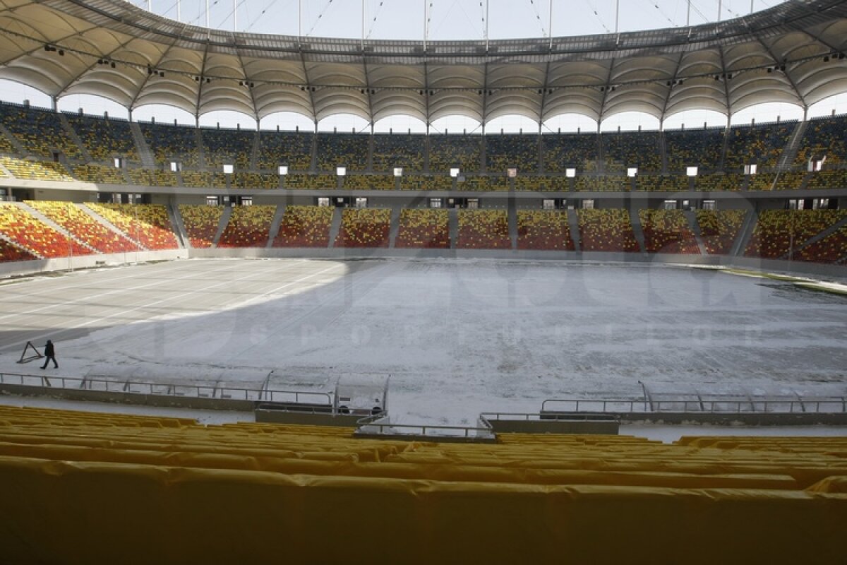 FOTO Gigi Becali a inspectat gazonul de pe Arena Naţională: ”E perfect!”