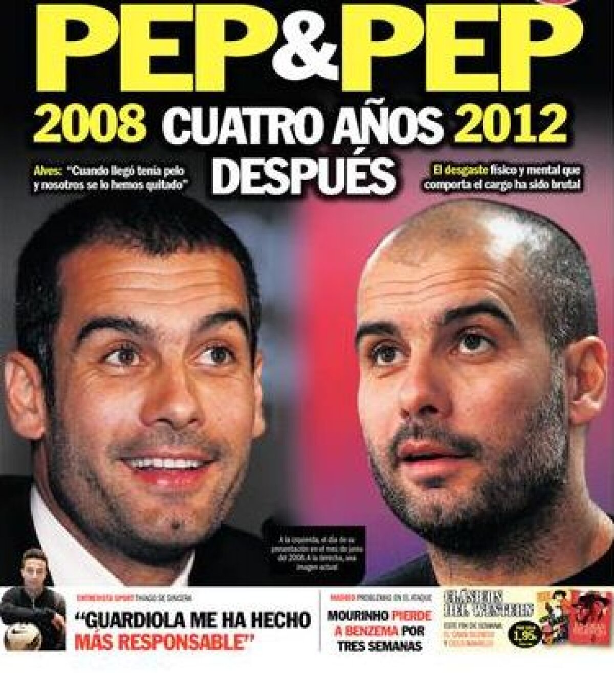 Pep 2008 şi Pep 2012 » Preţul succesului: I-a căzut părul, dar a luat 13 din 16 trofee în 4 ani