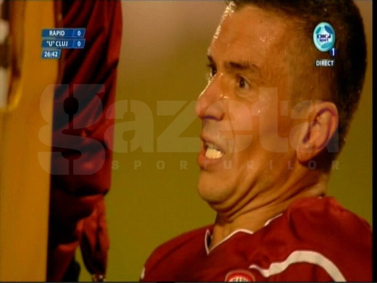 FOTO » Probleme pentru Rapid » Pancu a ieşit accidentat după mai puţin de jumătate de oră