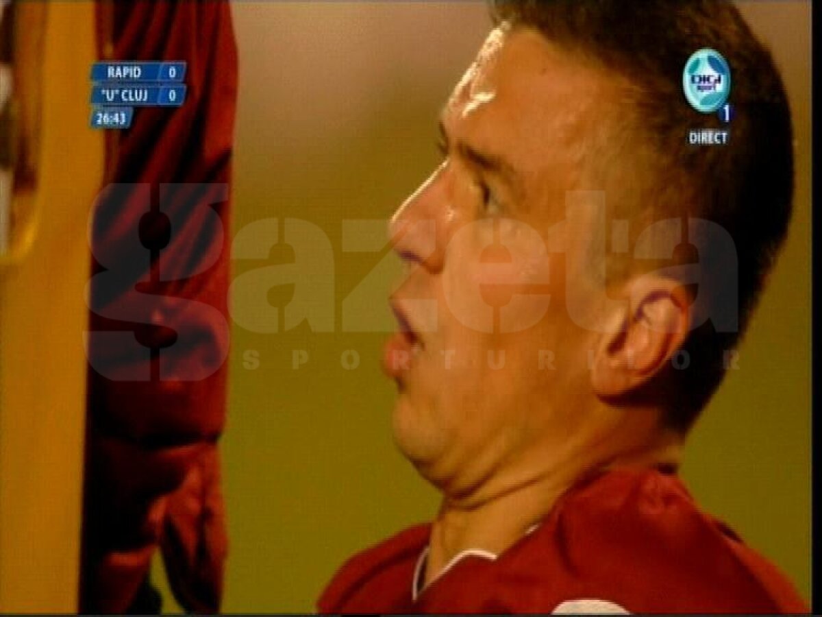FOTO » Probleme pentru Rapid » Pancu a ieşit accidentat după mai puţin de jumătate de oră