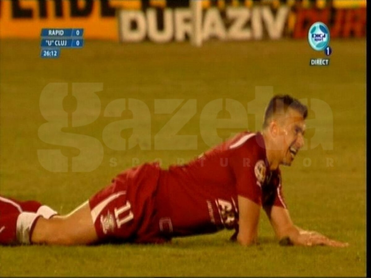 FOTO Se tem de cuţit » Pancu a părăsit accidentat terenul şi e suspect de ruptură de ligamente