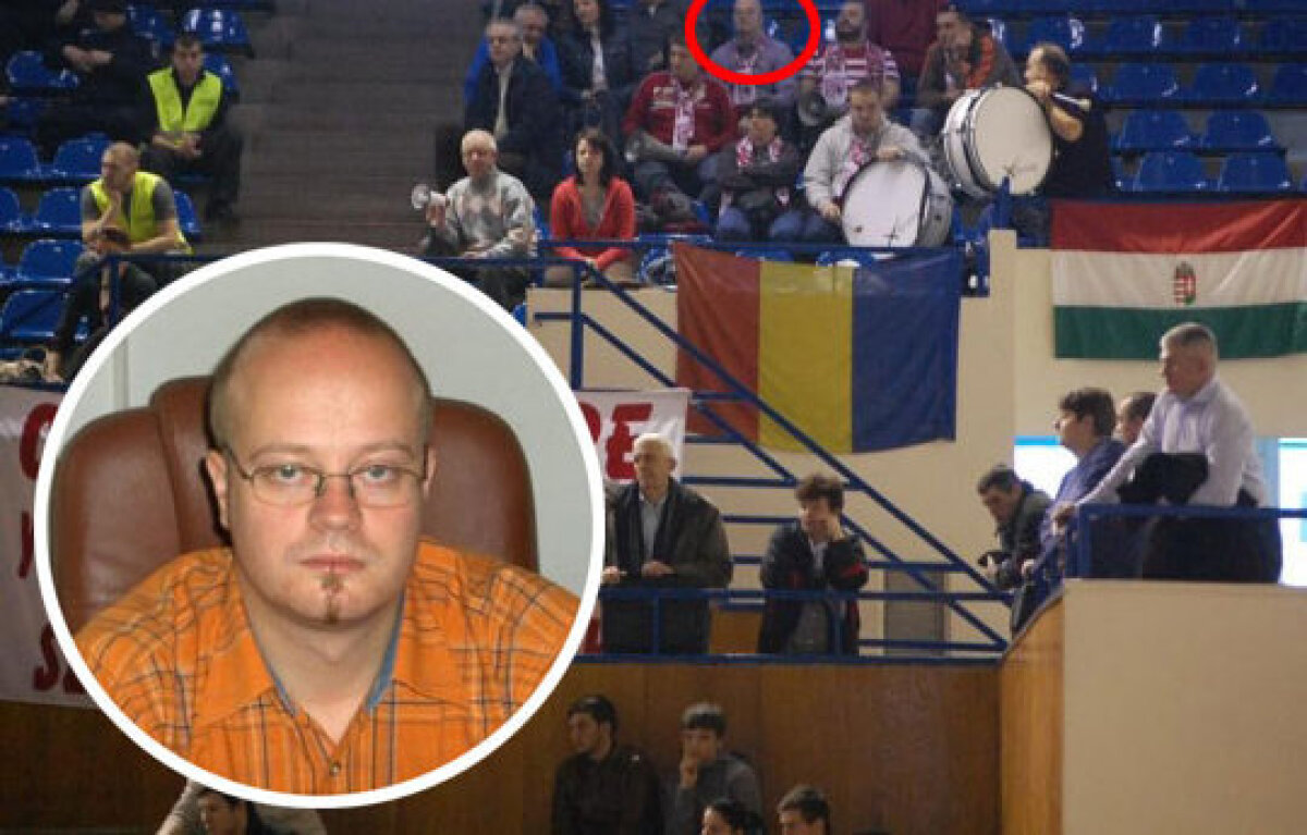 Viceprimarul din Satu Mare în mijlocul fanilor CSM care au arborat steagul Ungariei la Cluj!