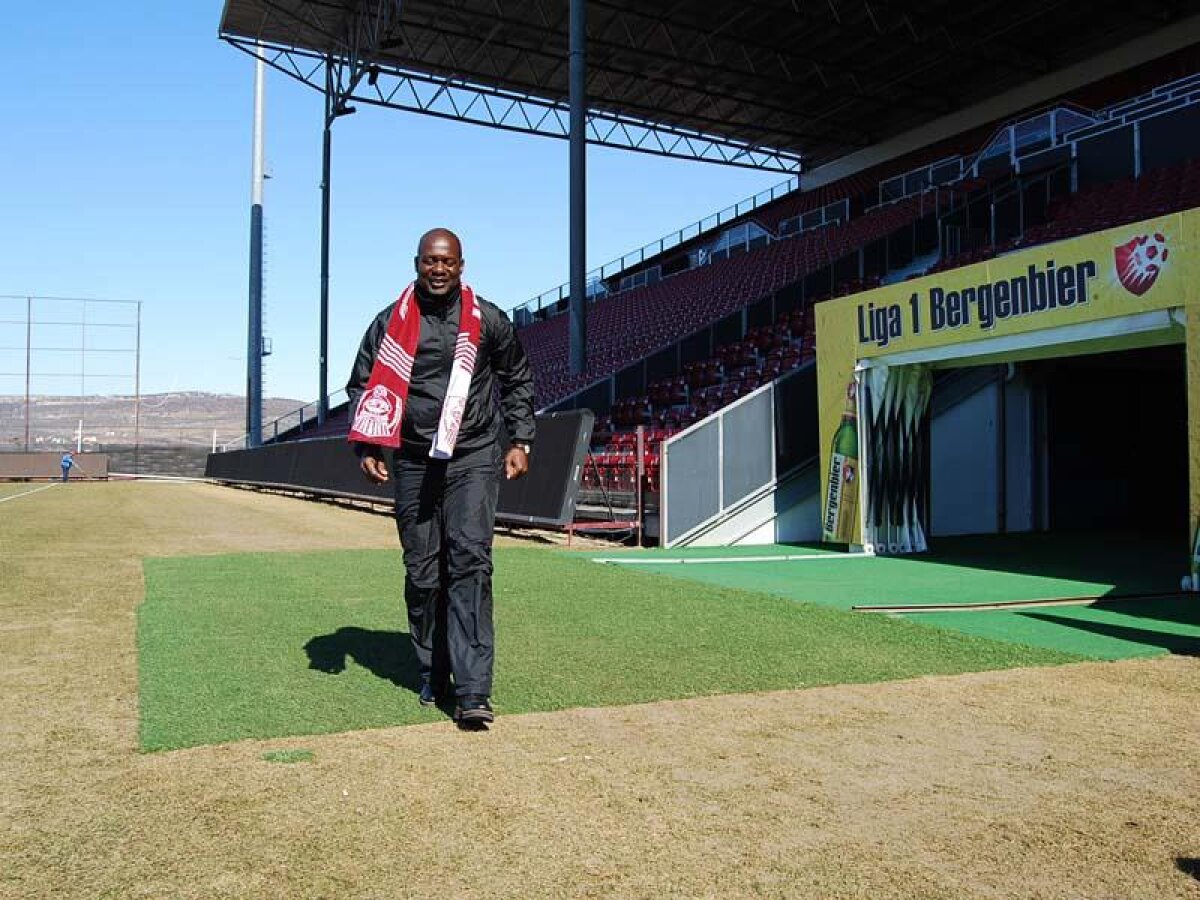 FOTO » Fostul atlet Ben Johnson le-a făcut o vizită celor de la CFR Cluj