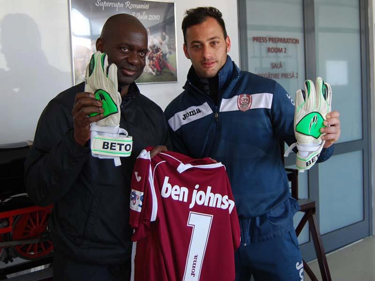 FOTO » Fostul atlet Ben Johnson le-a făcut o vizită celor de la CFR Cluj