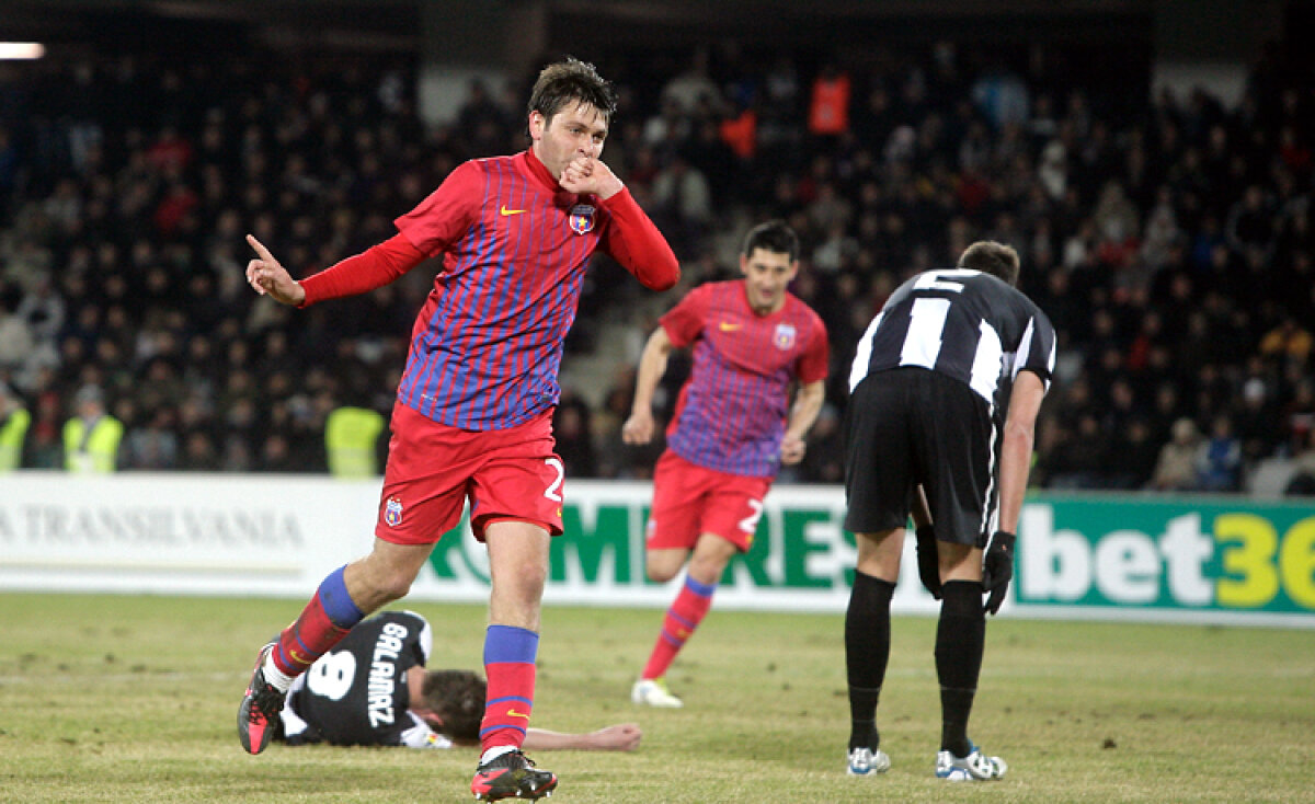 Steaua s-a impus la Cluj, cu un gol venit după o greşeală impardonabilă a lui Szukala » Cremă de zahăr ars