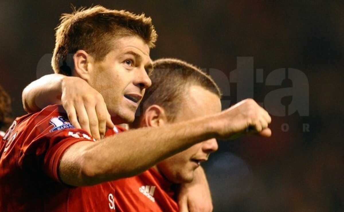 VIDEO şi FOTO » Captain FANTASTIC! Hat-trick Gerrard în Liverpool-Everton 3-0. Declaraţia de dragoste a lui Dalglish :)