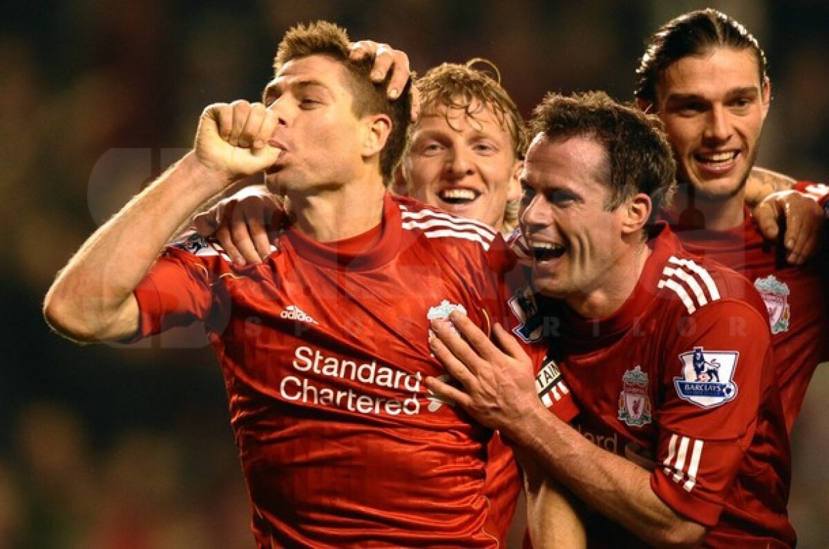 VIDEO şi FOTO » Captain FANTASTIC! Hat-trick Gerrard în Liverpool-Everton 3-0. Declaraţia de dragoste a lui Dalglish :)