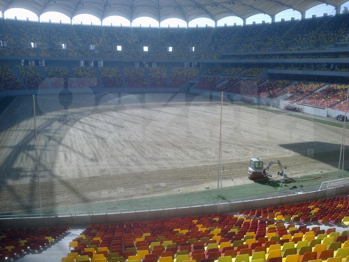 FOTO Arena Naţională se pregăteşte de finală » A venit gazonul de 1 milion de euro