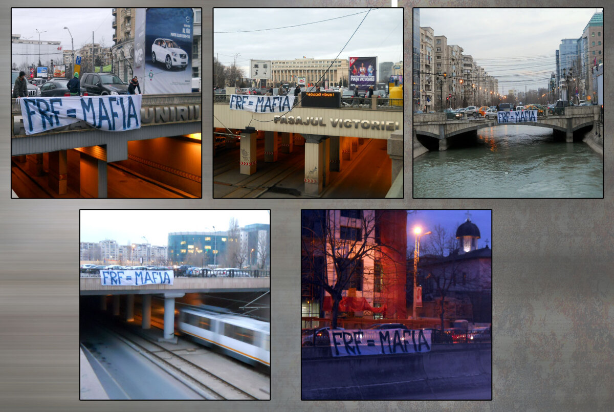GALERIE FOTO & VIDEO  Protestele continuă în Bucureşti: "FRF=MAFIA"!