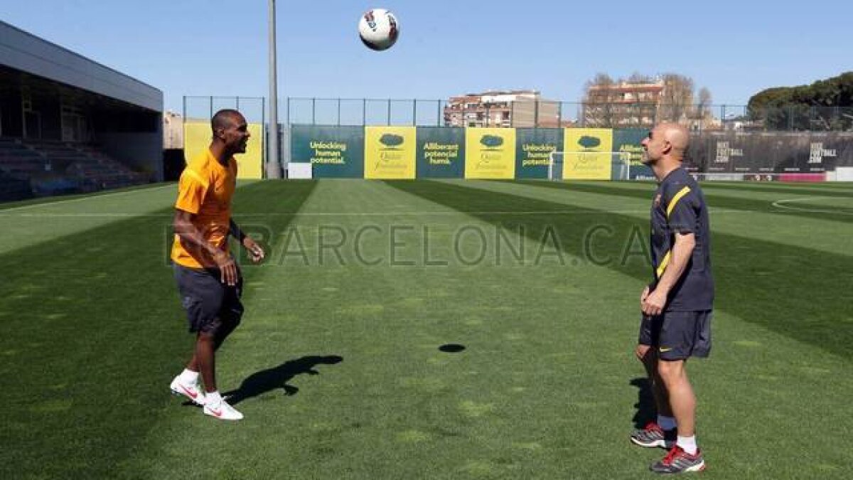 FOTO » Abidal e NEBUN după fotbal! » Şi azi s-a antrenat alături de colegi