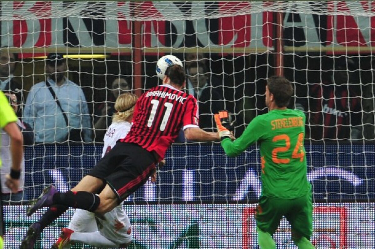 VIDEO » Super-Zlatan! Cu "dubla" lui, Milan a bătut Roma, 2-1