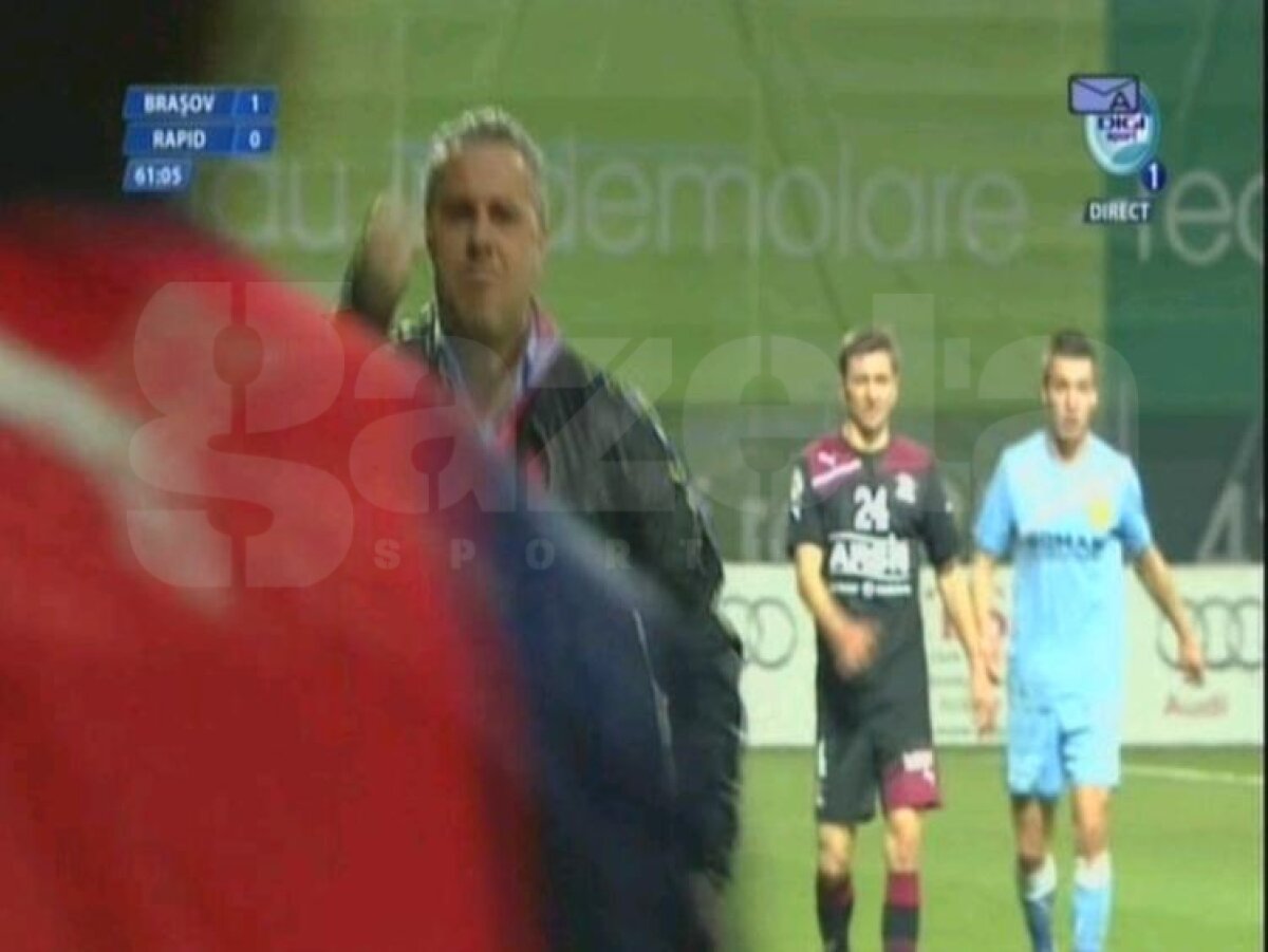 FOTO Şumudică înjură şi ameninţă în timpul meciului cu Rapid » Cine l-a scos din minţi