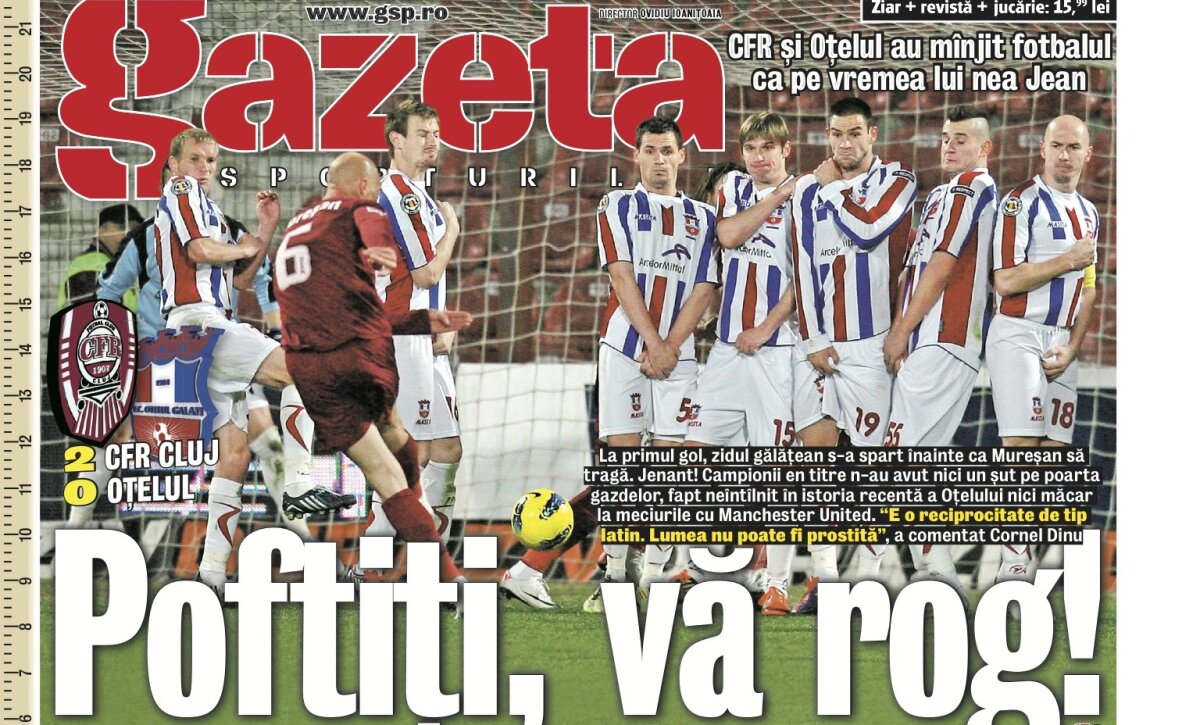 VIDEO&FOTO Gazeta sancţionează "baletul" de la CFR - Oţelul » Aşa arată pagina 1 a ziarului