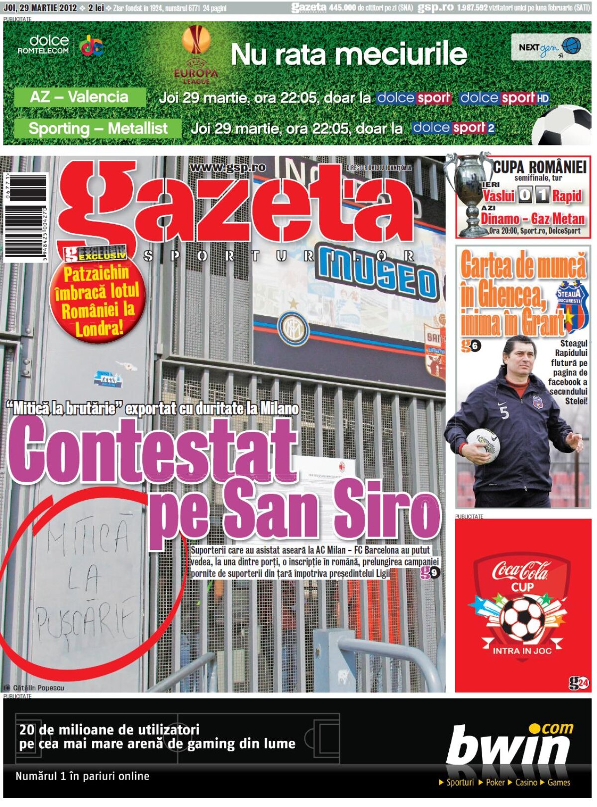 "Mitică la brutărie" exportat cu duritate la Milano » Dragomir, contestat şi pe San Siro. Spune-i şi tu de ce nu-l mai vrei la LPF!