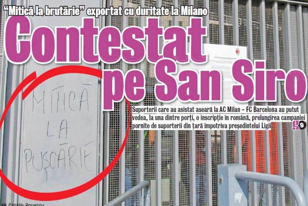 "Mitică la brutărie" exportat cu duritate la Milano » Dragomir, contestat şi pe San Siro. Spune-i şi tu de ce nu-l mai vrei la LPF!